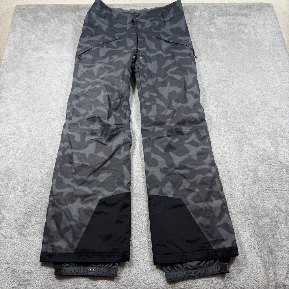 Patagonia Snowshot Pants Mens Medium Gray Camo Waterproof Ski Snowboard 30689